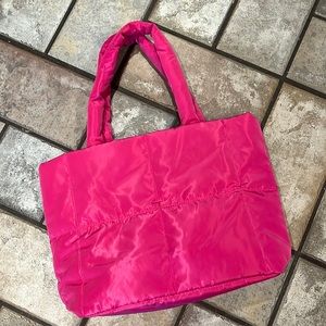HOT PINK PUFFY PURSE